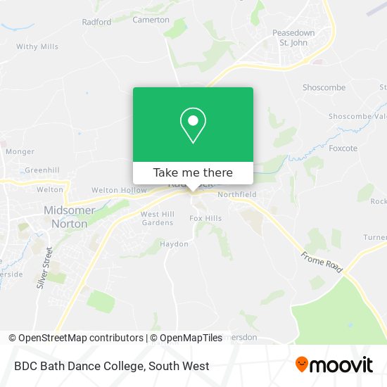 BDC Bath Dance College map