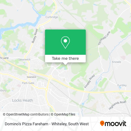 Domino's Pizza Fareham - Whiteley map