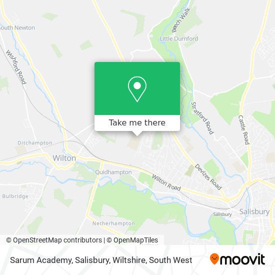 Sarum Academy, Salisbury, Wiltshire map