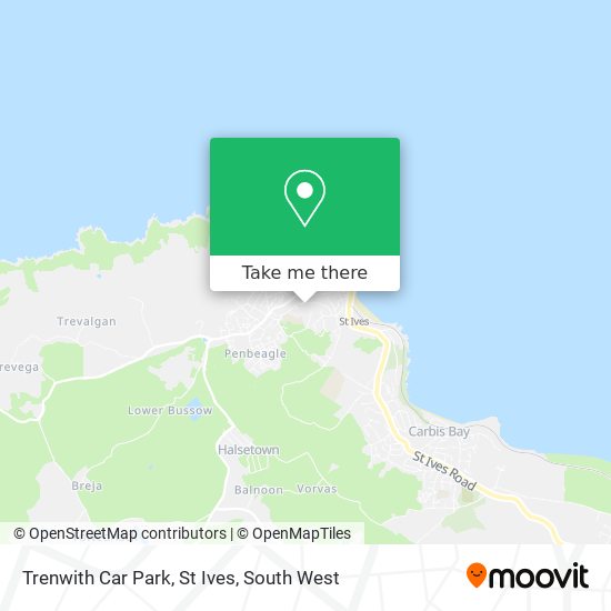 Trenwith Car Park, St Ives map