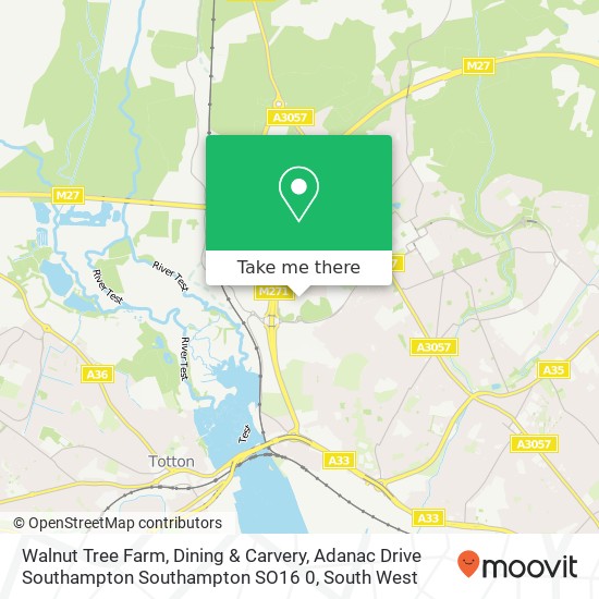 Walnut Tree Farm, Dining & Carvery, Adanac Drive Southampton Southampton SO16 0 map