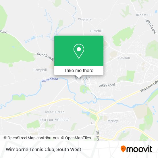 Wimborne Tennis Club map