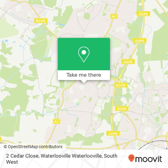 2 Cedar Close, Waterlooville Waterlooville map