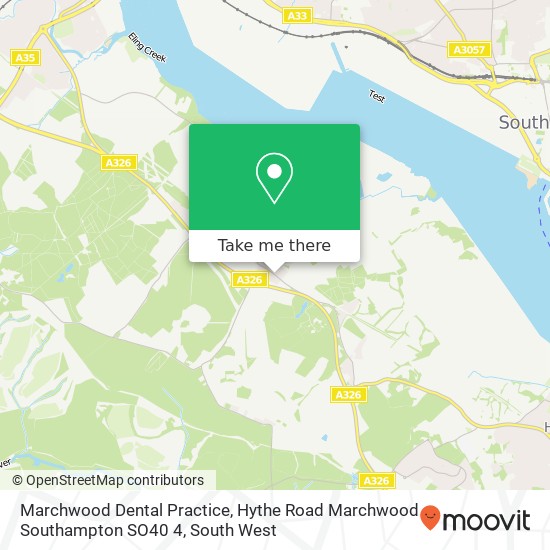 Marchwood Dental Practice, Hythe Road Marchwood Southampton SO40 4 map