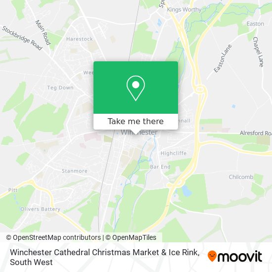 Winchester Cathedral Christmas Market & Ice Rink map