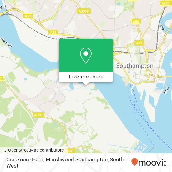 Cracknore Hard, Marchwood Southampton map