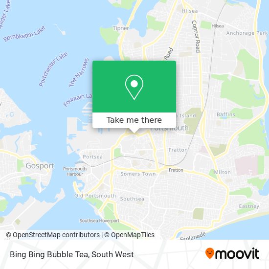 Bing Bing Bubble Tea map