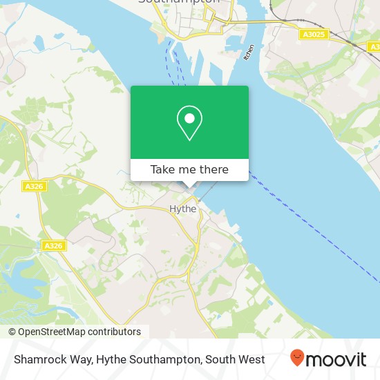 Shamrock Way, Hythe Southampton map