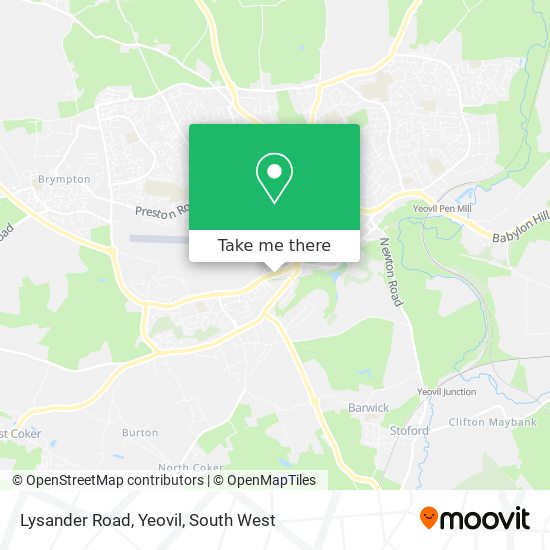 Lysander Road, Yeovil map