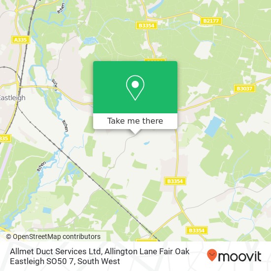 Allmet Duct Services Ltd, Allington Lane Fair Oak Eastleigh SO50 7 map