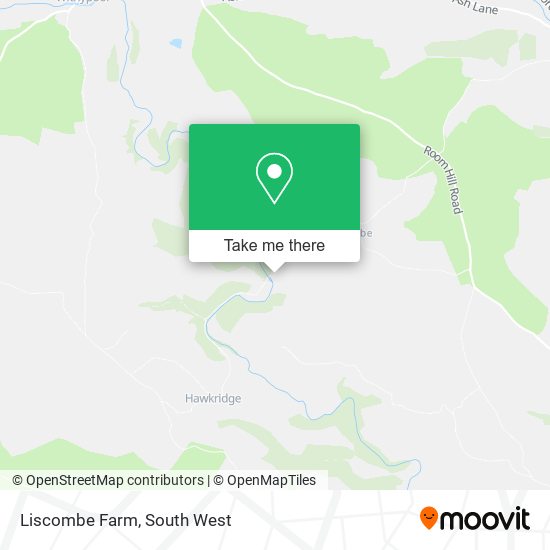 Liscombe Farm, Highercombe Dulverton map
