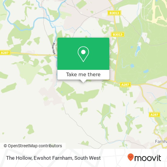 The Hollow, Ewshot Farnham map