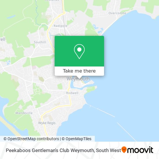 Peekaboos Gentleman's Club Weymouth map