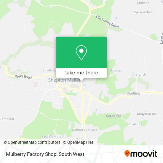 Mulberry Factory Shop map