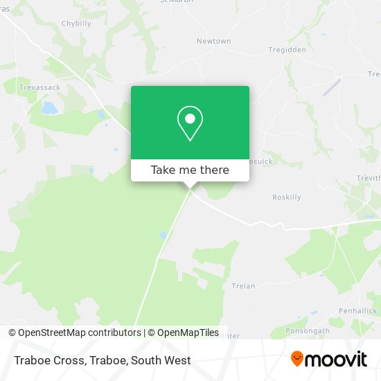 Traboe Cross, Traboe map