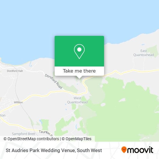St Audries Park Wedding Venue map