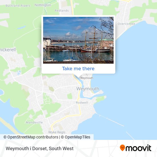 Weymouth i Dorset map