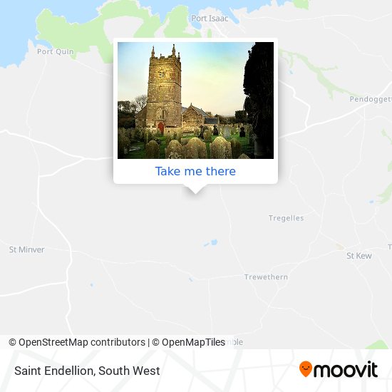 Saint Endellion map