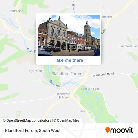 Blandford Forum map