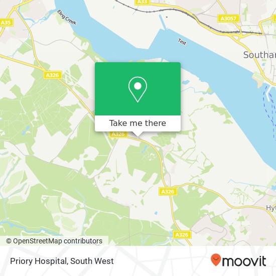 Priory Hospital map