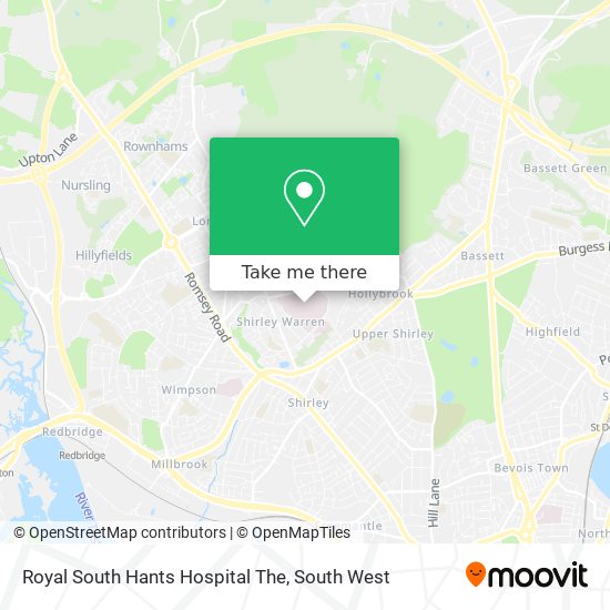 Royal South Hants Hospital The map