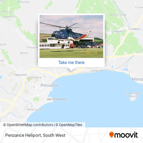 Penzance Heliport map