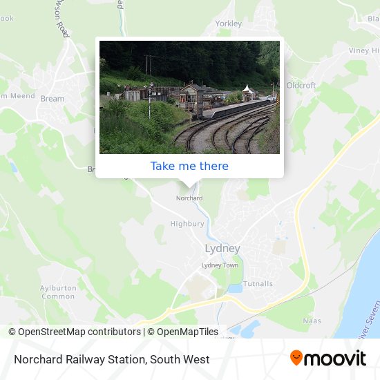 Norchard Railway Station map