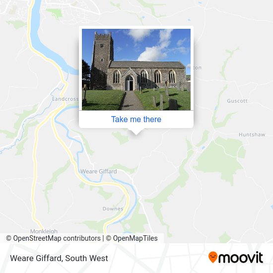 Weare Giffard map