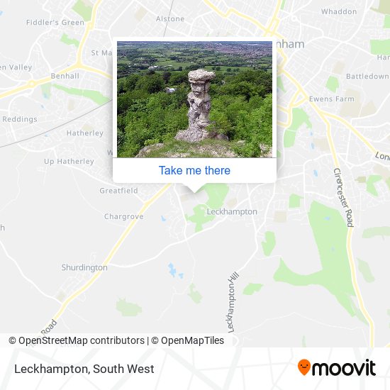 Leckhampton map