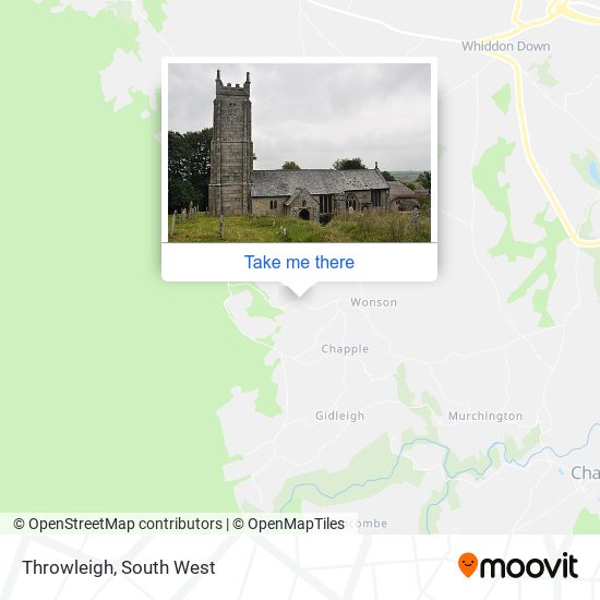 Throwleigh map