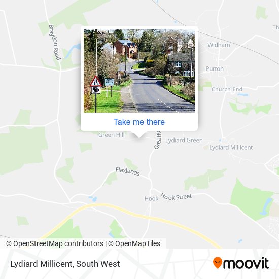 Lydiard Millicent map