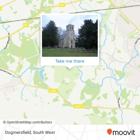 Dogmersfield map