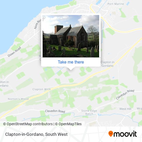Clapton-in-Gordano map