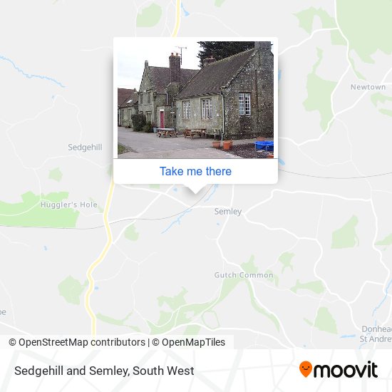 Sedgehill and Semley map