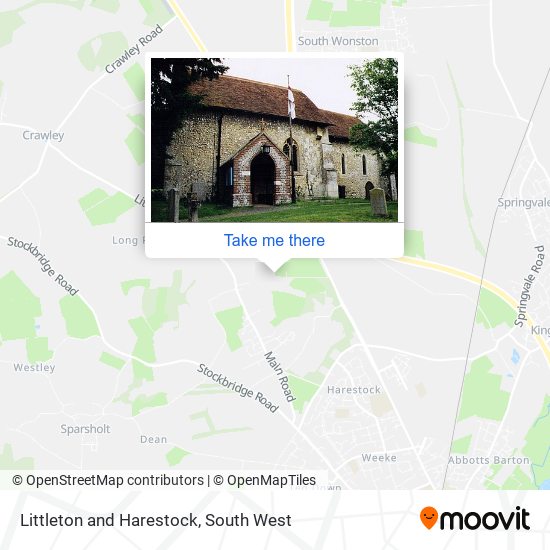 Littleton and Harestock map