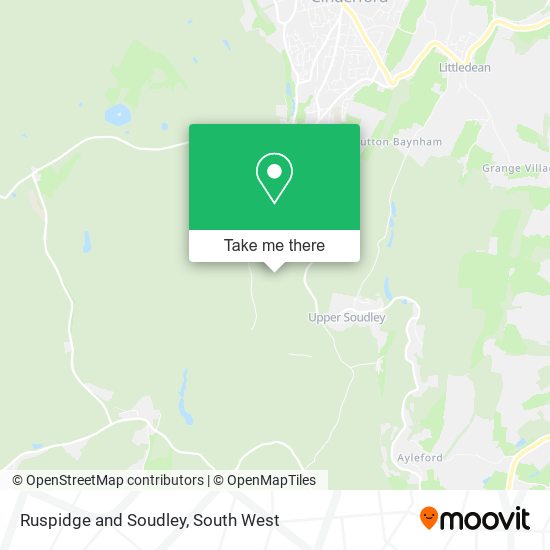 Ruspidge and Soudley map