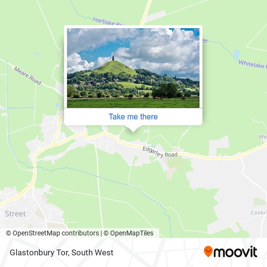 Glastonbury Tor map