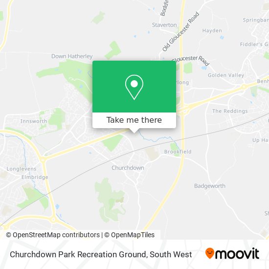 Churchdown Park Recreation Ground map