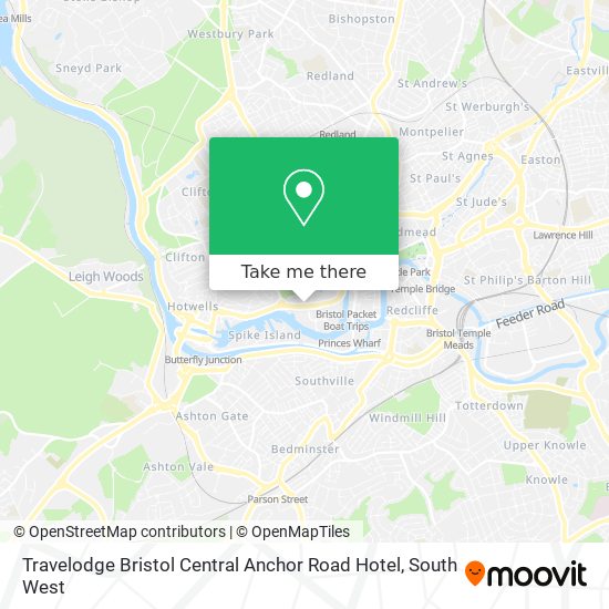 Travelodge Bristol Central Anchor Road Hotel map