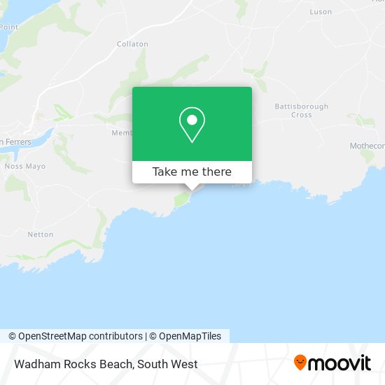 Wadham Rocks Beach map