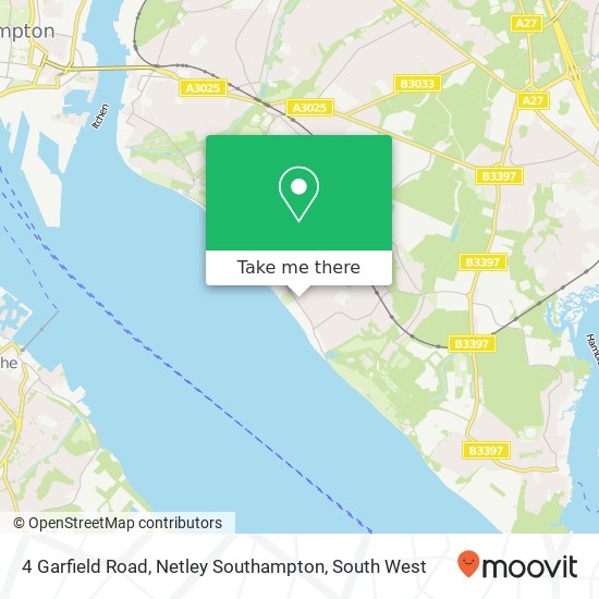 4 Garfield Road, Netley Southampton map