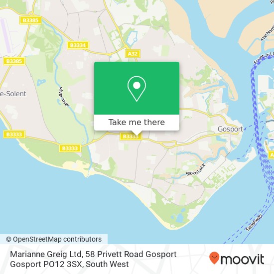 Marianne Greig Ltd, 58 Privett Road Gosport Gosport PO12 3SX map