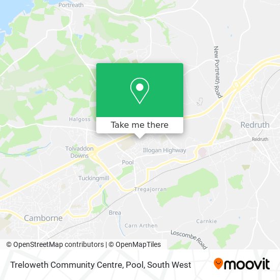 Treloweth Community Centre, Pool map