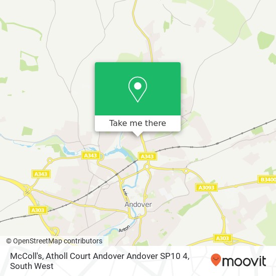 McColl's, Atholl Court Andover Andover SP10 4 map