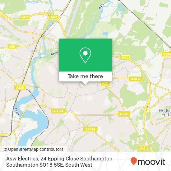 Asw Electrics, 24 Epping Close Southampton Southampton SO18 5SE map