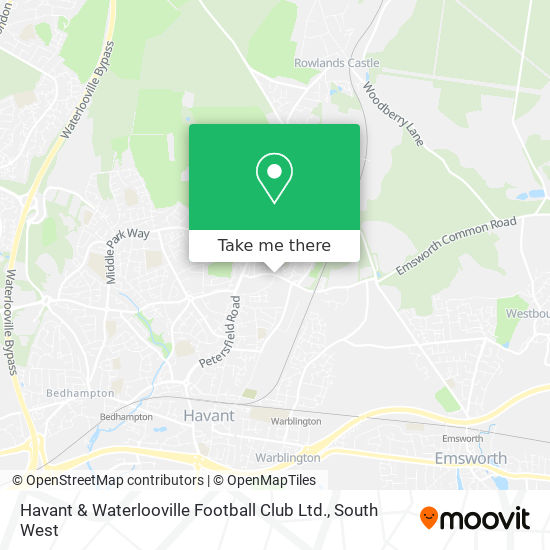 Havant & Waterlooville Football Club Ltd. map