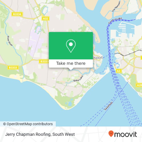 Jerry Chapman Roofing map