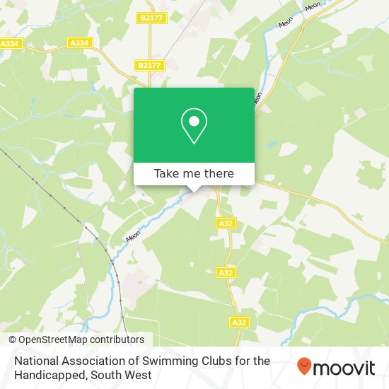 National Association of Swimming Clubs for the Handicapped map