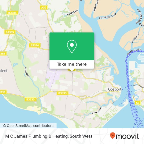 M C  James Plumbing & Heating map