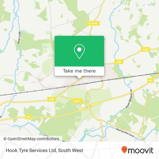 Hook Tyre Services Ltd map